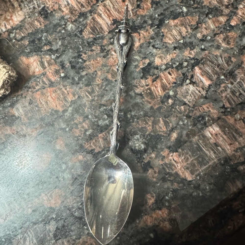 Silver Eiffel Tower spoon